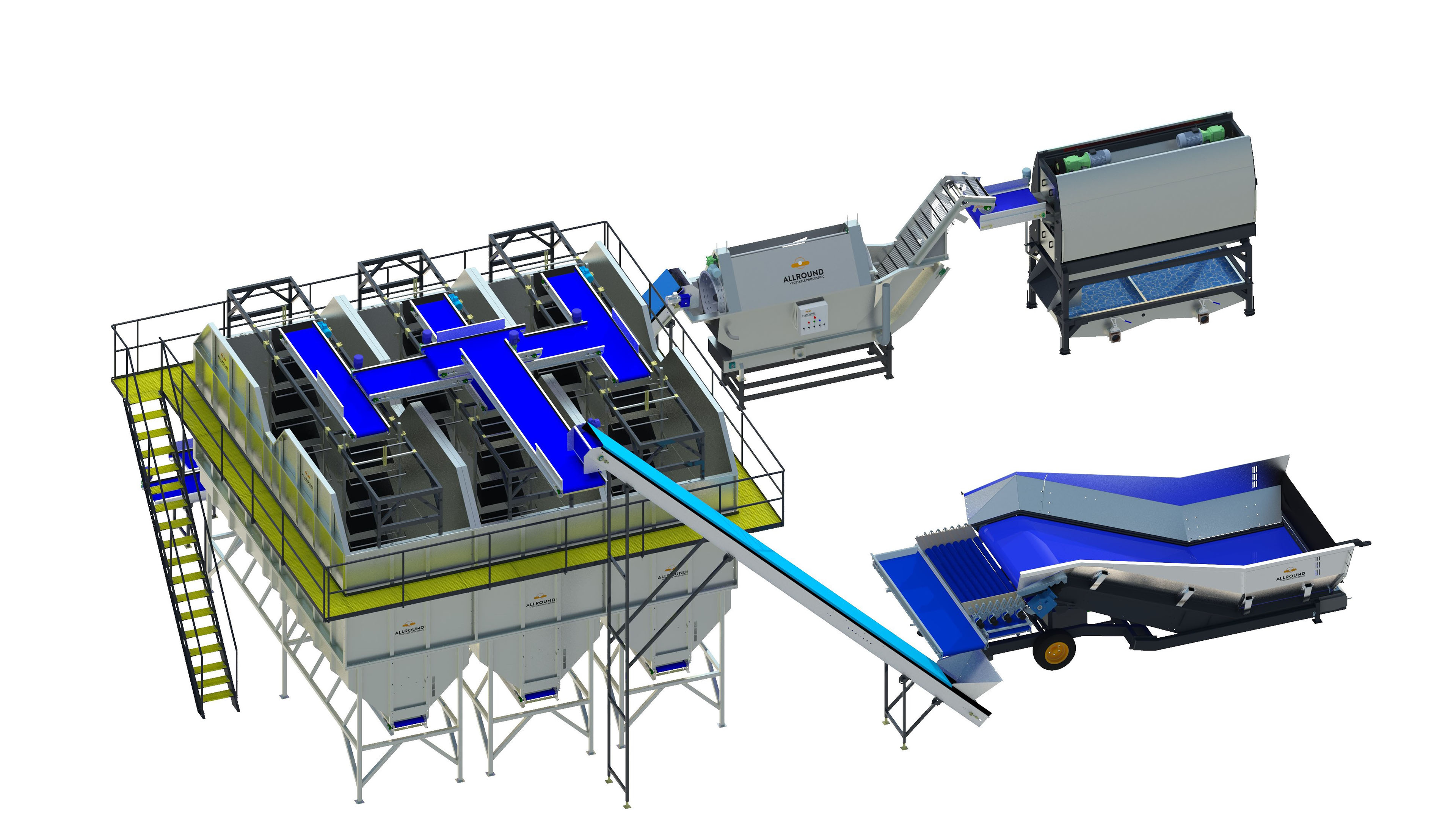 Receiving and washing line Allround Vegetable Processing