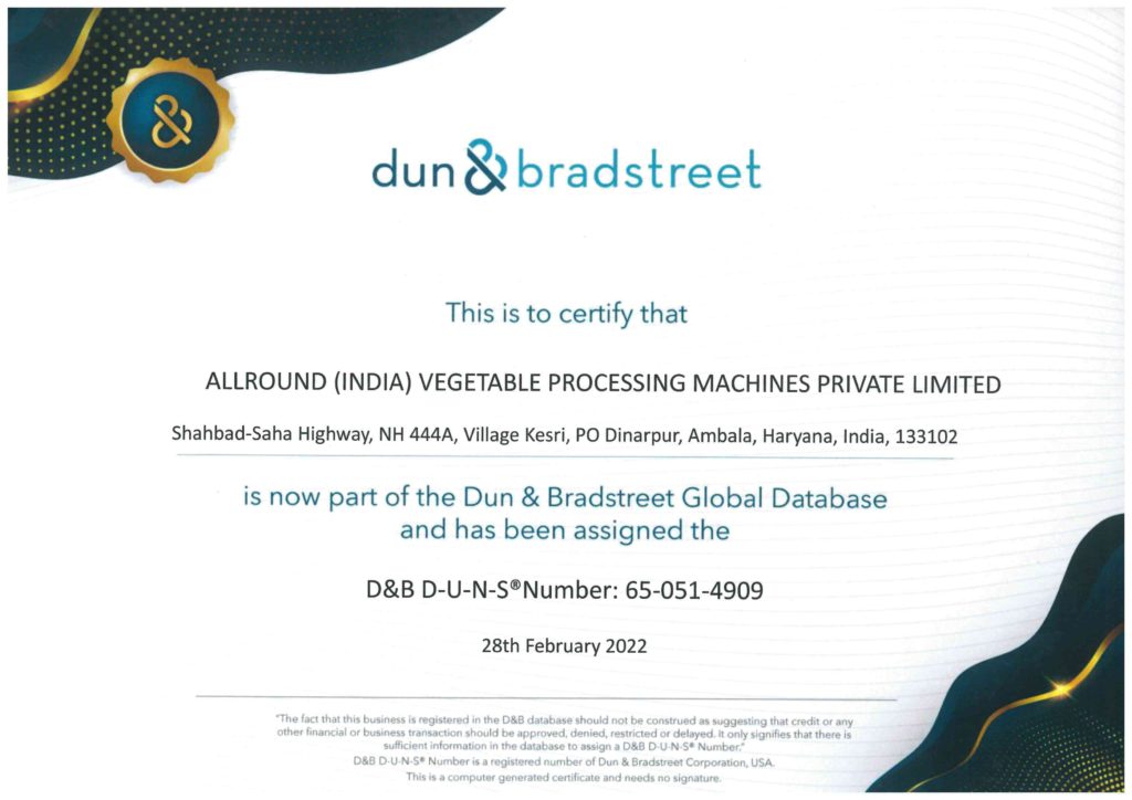 dun&bradstreet certificate
