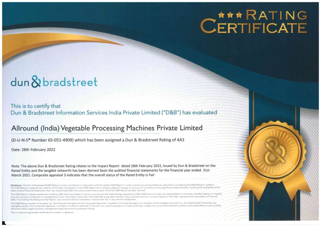 dun&bradstreet rating certificate